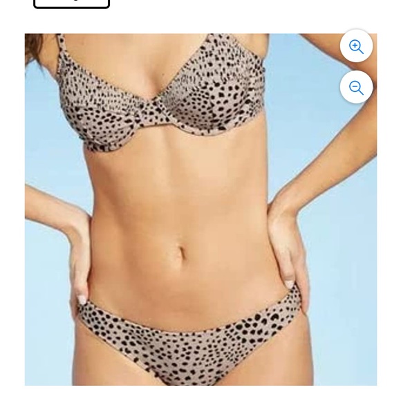 Cheetah Print Smocked Underwire Bikini Set - Picture 3 of 3